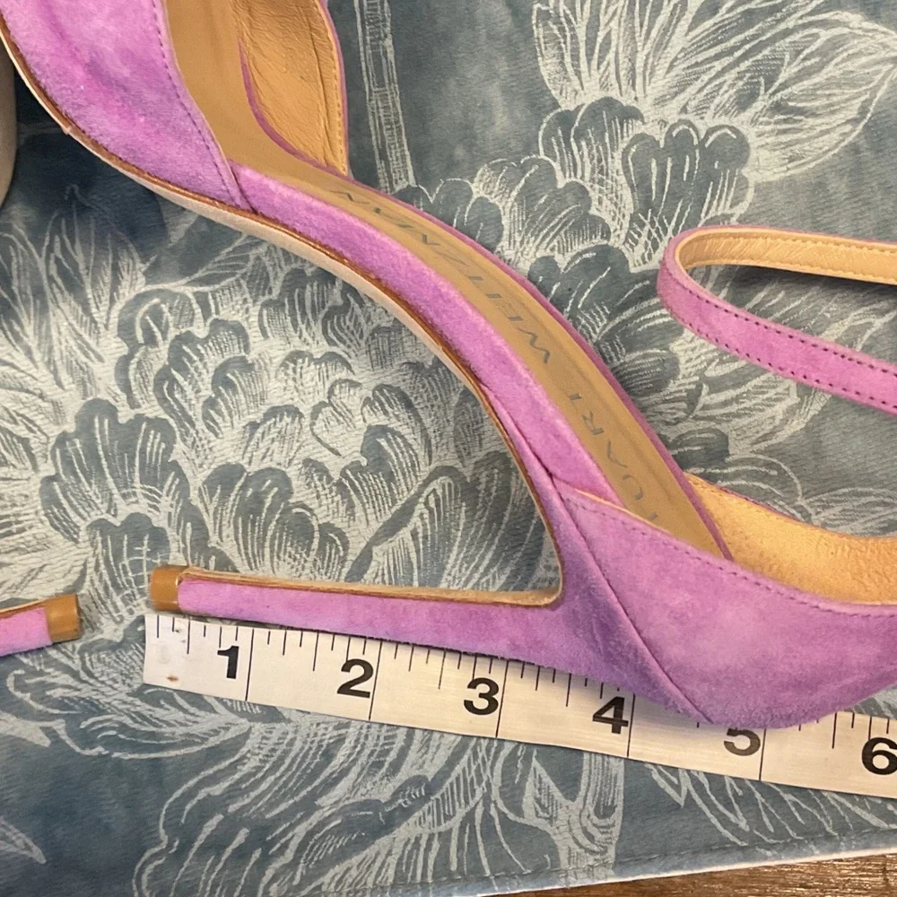 Stuart Weitzman Lavender Ankle Strap Heels - Picture 8 of 10